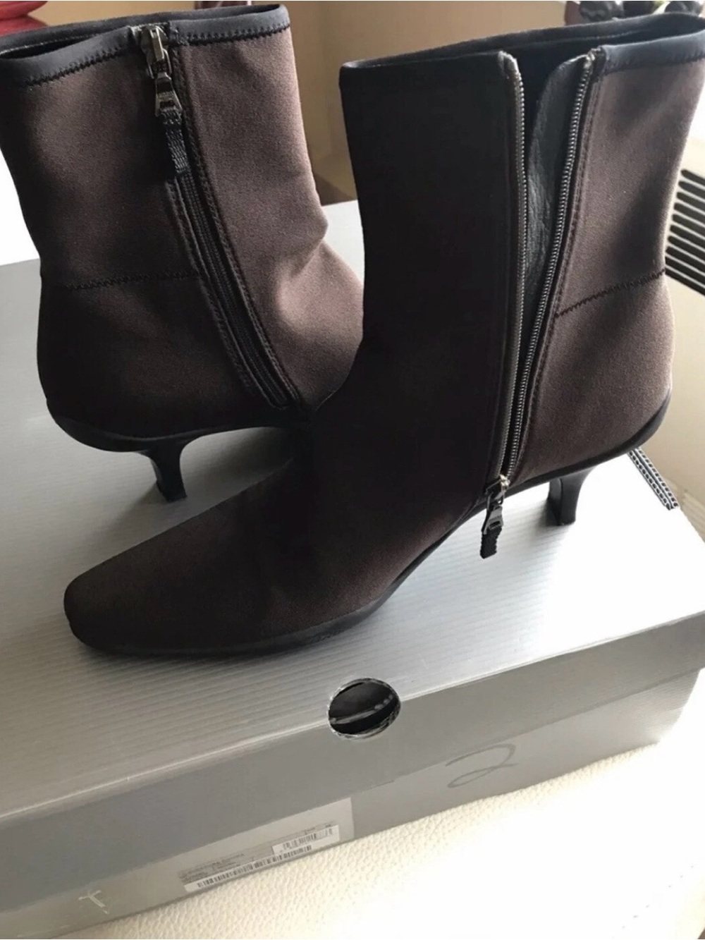 Authentic PRADA short BOOTS in
Own Box Heel 2 3/4", Size 38..Retail $495